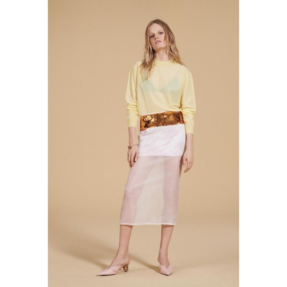 NWT ZARA SEQUIN ORGANZA SKIRT LIMITED EDITION, SIZE:XS